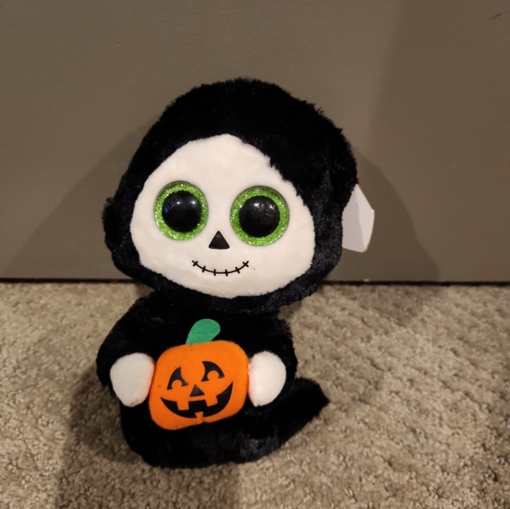 NEW TY Grimm Reaper Plush Beanie babies Beanie Boo's. With hang tag